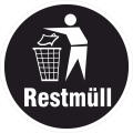 Recyclingaufkleber Restmüll Mülltrennung