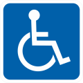 Behindertentransport Rollstuhlfahrer als Aufkleber