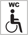 Aufkleber Behindertentoilette mit Piktogramm