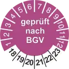 Geprüft nach BGV