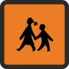 Schulbusschild Aufkleber 30 x 30 cm nach BOKraft
