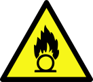 Warnzeichen Warnung Aufkleber brandfördende Stoffe