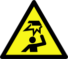 Warnung vor Hindernissen im Kopfbereich Aufkleber