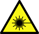 Warnung vor Laserstrahl Aufkleber