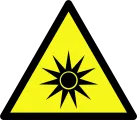 Warnung vor optischer Strahlung Aufkleber